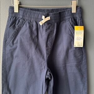 👖NWT 365 Kids by Garanimals Boys pants navy blue size 10 drawstring waist new